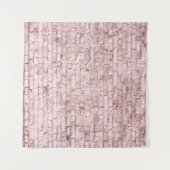 ピンクレトロレンガ：飽和抽象芸術 タペストリー (正面(横))