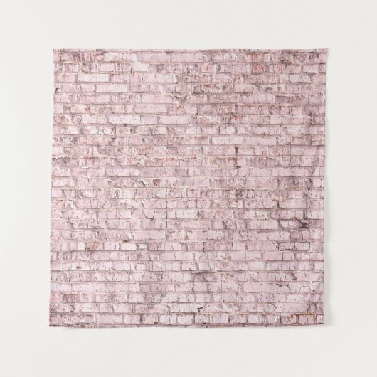 ピンクレトロレンガ：飽和抽象芸術 タペストリー (正面)