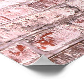 ピンクレトロレンガ：飽和抽象芸術 ポスター (角)