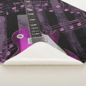 ピンクレトロロックインダストリアルアメリカ国旗のギター シェルパブランケット (3/4)