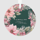 ピンクレトロヴィンテージクリスマス オーナメント (裏面)