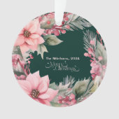 ピンクレトロヴィンテージクリスマス オーナメント (正面)