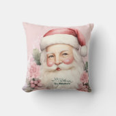 ピンクレトロヴィンテージクリスマス クッション (正面)