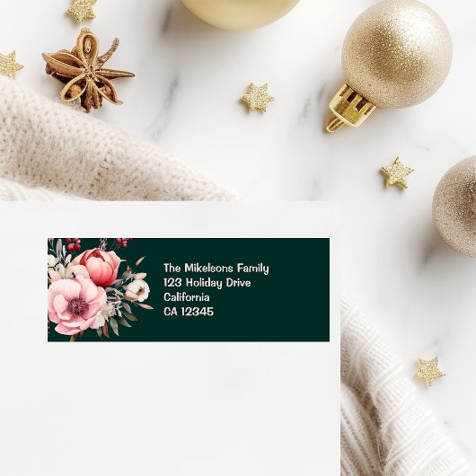 ピンクレトロヴィンテージクリスマス ラベル