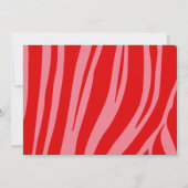 ピンクレトロヴィンテージスクリプトバーチャルシャワー 招待状 (裏面)