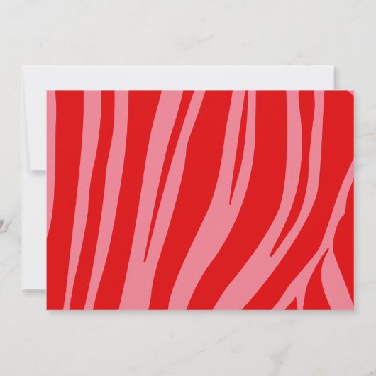 ピンクレトロヴィンテージスクリプトバーチャルシャワー 招待状 (裏面)