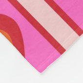 ピンクレトロ市松模様にヴィンテージハートY2Kパターン フリースブランケット (角)