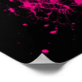 ピンクレトロ平和標識ポスター ポスター (角)