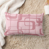 ピンクレトロ抽象芸術パターン ランバークッション (ブランケット)