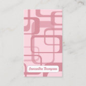 ピンクレトロ抽象芸術パターン 名刺 (正面)