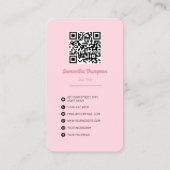 ピンクレトロ抽象芸術パターン 名刺 (裏面)