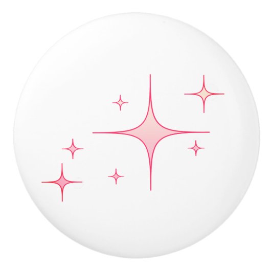 ピンクレトロ星 セラミックノブ (正面)