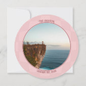 ピンクレトロ結婚ディスコ – Save the Date 招待状 (裏面)