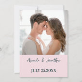 ピンクレトロ結婚波 セーブザデート (裏面)