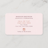 ピンクレトロ裁縫機械シーストレス 名刺 (裏面)