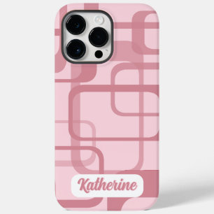 ピンクレトロ60の70の抽象芸術パターン名 Case-Mate iPhone 14 PRO MAXケース