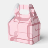 ピンクレトロ60の70の抽象芸術パターン フェイバーボックス (正面サイド)