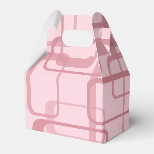 ピンクレトロ60の70の抽象芸術パターン フェイバーボックス (正面サイド)