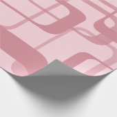 ピンクレトロ60の70の抽象芸術パターン ラッピングペーパー (角)