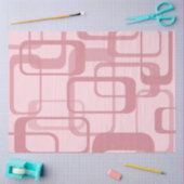 ピンクレトロ60の70の抽象芸術パターン 薄葉紙 (クラフト)