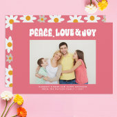 ピンクレトロGroovy Peace Love Joy写真 シーズンカード