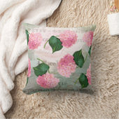 ピンクレドゥテアジサイ枕 クッション (ブランケット)