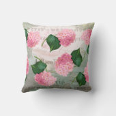 ピンクレドゥテアジサイ枕 クッション (裏面)