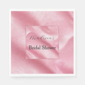 ピンクレフェイクザーブライダルシャワー スタンダードランチョンナプキン (正面)