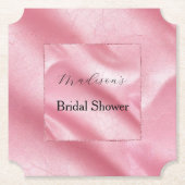 ピンクレフェイクザーブライダルシャワー ペーパーコースター (正面)