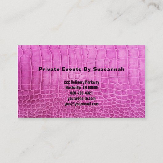 ピンクレフェイクザーミニマルカスタムリストプロフェッショナル 名刺 (裏面)