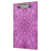 ピンクレフェミニンース万華鏡のように千変万化するパターンスノーフレーク クリップボード (左)