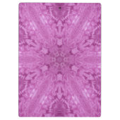 ピンクレフェミニンース万華鏡のように千変万化するパターンスノーフレーク クリップボード (裏面)