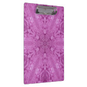 ピンクレフェミニンース万華鏡のように千変万化するパターンスノーフレーク クリップボード (右)