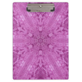 ピンクレフェミニンース万華鏡のように千変万化するパターンスノーフレーク クリップボード (正面)