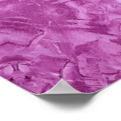 ピンクレフェミニンース万華鏡のように千変万化するパターンスノーフレーク ポスター (角)