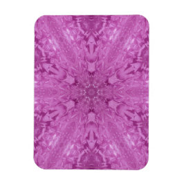 ピンクレフェミニンース万華鏡のように千変万化するパターンスノーフレーク マグネット