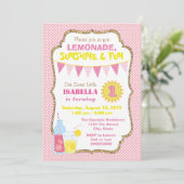 ピンクレモネードの誕生日パーティー 招待状 (スタンド正面)