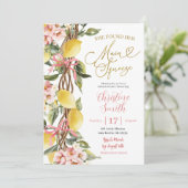 ピンクレモネードアンドボーメインスクイーズブライダルシャワー 招待状 (スタンド正面)