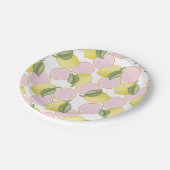 ピンクレモネードシトラスバースデーパーティープレート ペーパープレート (アングル)