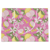 ピンクレモネードバースデーパーティラージ抱き枕 ラージペーパーバッグ (正面)