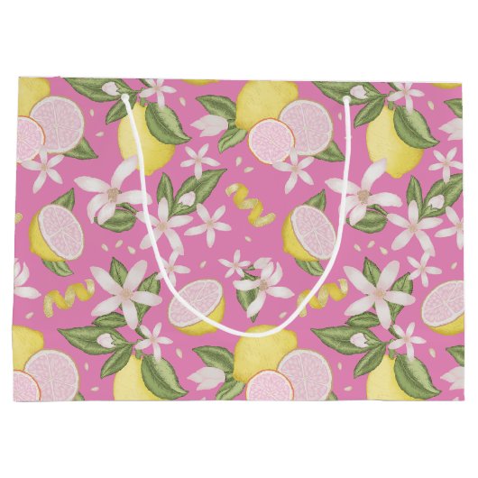 ピンクレモネードバースデーパーティラージ抱き枕 ラージペーパーバッグ (裏面)