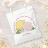 ピンクレモネードバースデーパーティーフェイスバッグ フェイバーバッグ (クリップ留めされた状態)