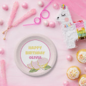 ピンクレモネードバースデーパーティー紙プレート ペーパープレート (パーティー)