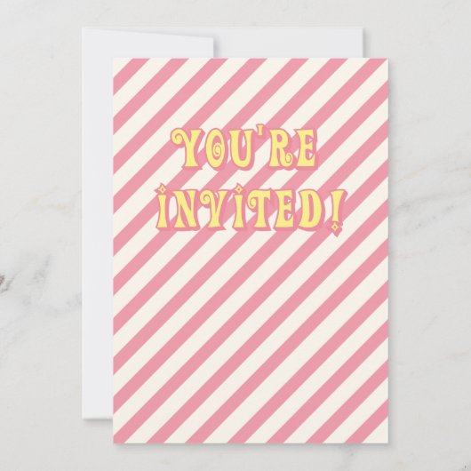 ピンクレモネードバースデーパーティ招待状 招待状 (裏面)