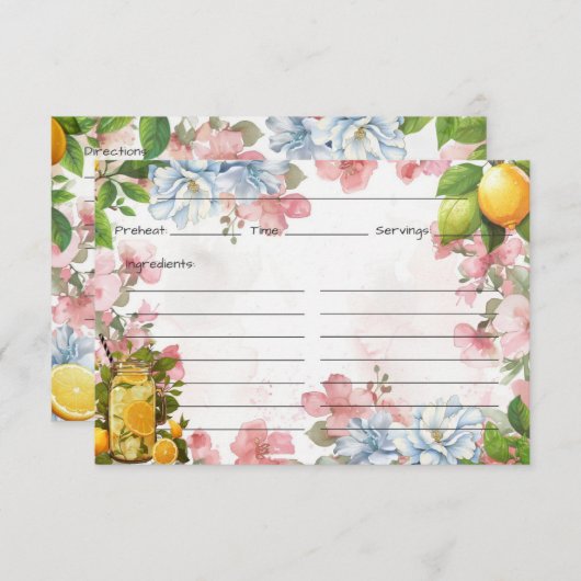 ピンクレモネードレシピカード エンクロージャーカード (正面/裏面)