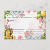 ピンクレモネードレシピカード エンクロージャーカード (正面)