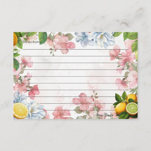 ピンクレモネードレシピカード エンクロージャーカード (裏面)