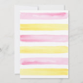 ピンクレモネードレモンファースト誕生日 招待状 (裏面)