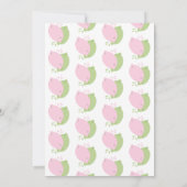 ピンクレモネードレモンライムフルーツファースト誕生日 招待状 (裏面)