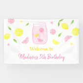 ピンクレモネードレモン誕生日 横断幕 (横)